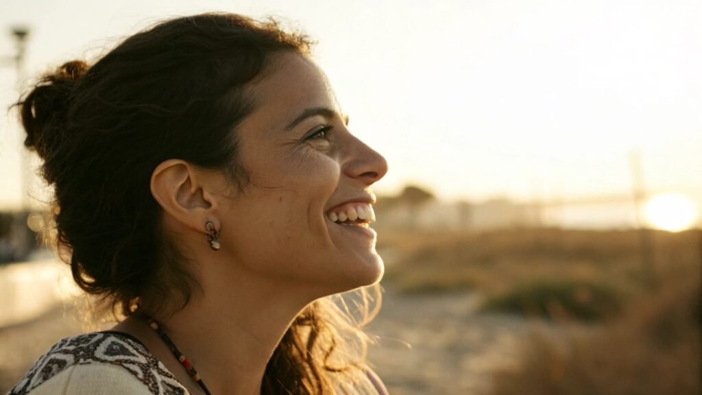 woman smiling moving on, why do men ghost